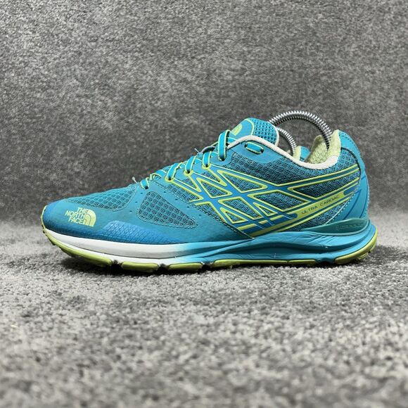 The North Face Ultra Cardiac Women's Size 9 Blue Green Trail Running Shoes Used - Picture 6 of 13